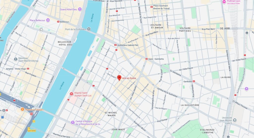 Plan d'Arts en Scène à Lyon
